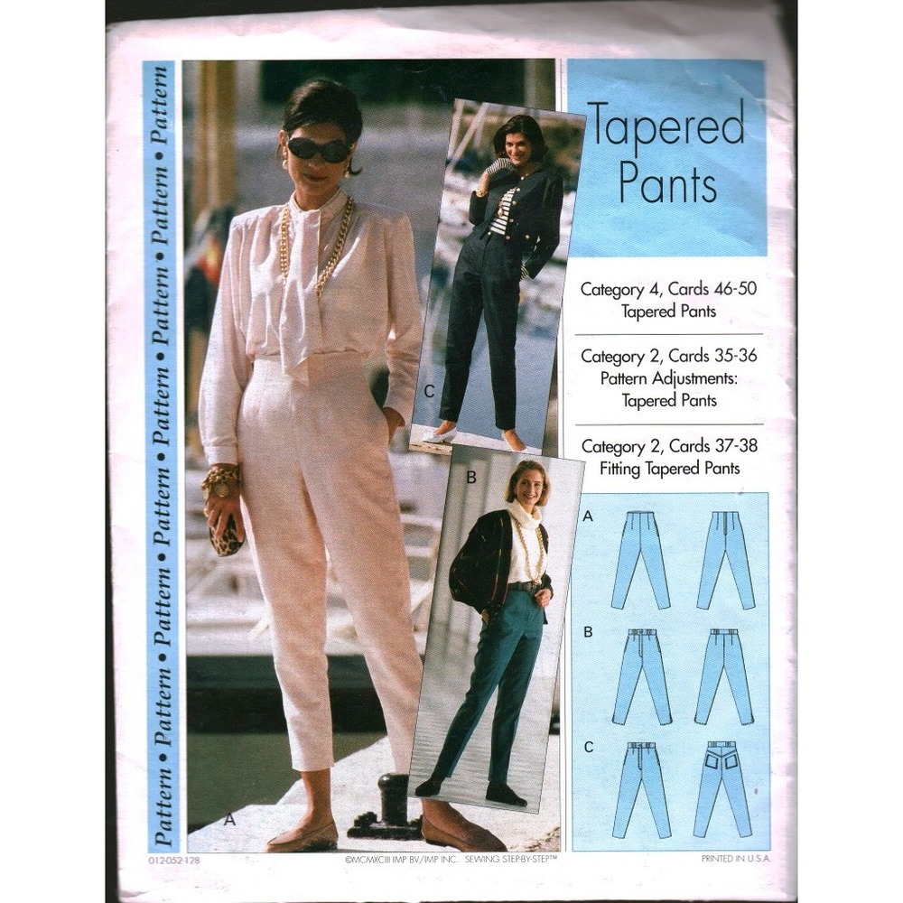 Sewing Step-By-Step Tapered Pants Pattern Misses Sizes 14-22 High Waist UNCUT